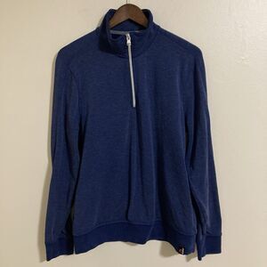 Banana Republic Polartec 1/4 Zip Men M Pullover Sweater Fleece Sweatshirt Blue
